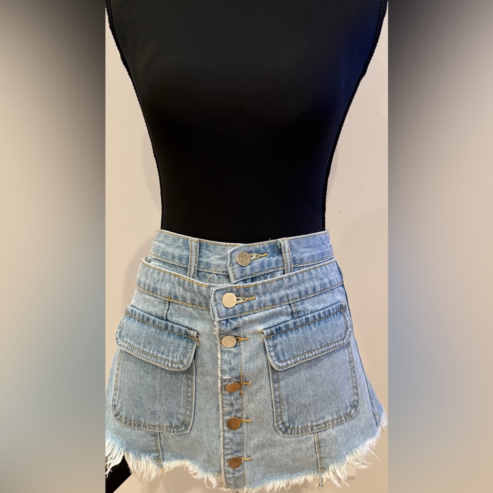 Storets Light Blue Denim Skort